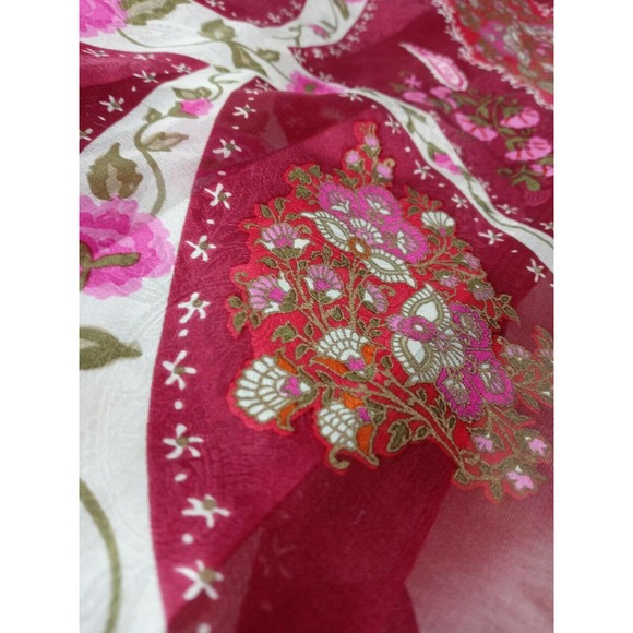 Harve Benard 100% Silk Scarf Paisley 70s Floral - Picture 8 of 8